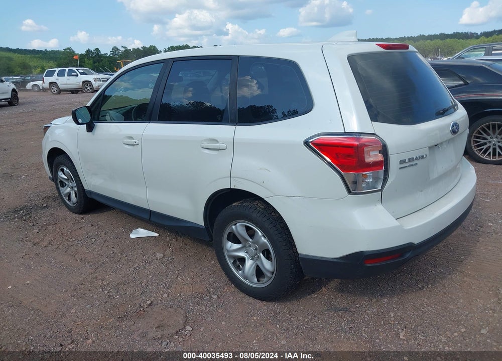 2017 SUBARU FORESTER 2.5I VIN: JF2SJAAC8HH477262