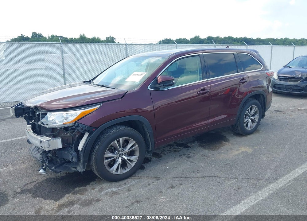 2016 TOYOTA HIGHLANDER LE PLUS V6 VIN: 5TDBKRFH4GS291419