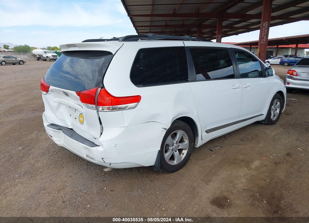 2011 TOYOTA SIENNA LE V6 VIN: 5TDKK3DC9BS152061