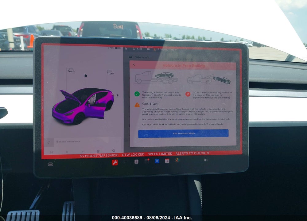 2021 TESLA MODEL Y PERFORMANCE DUAL MOTOR ALL-WHEEL DRIVE VIN: 5YJYGDEF7MF264620