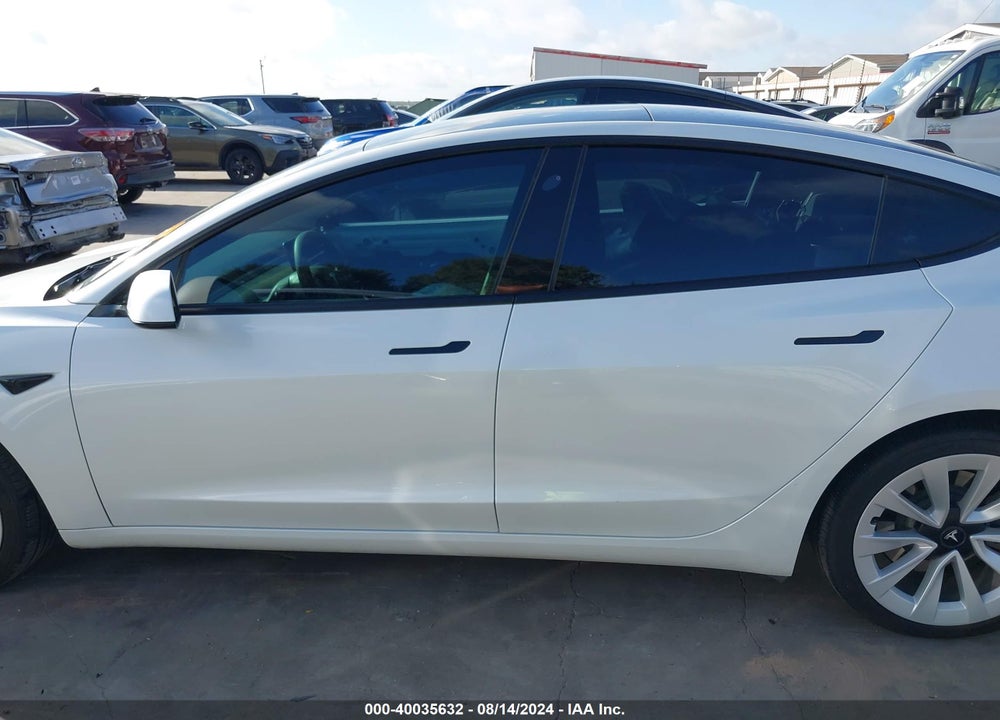 2022 TESLA MODEL 3 LONG RANGE DUAL MOTOR ALL-WHEEL DRIVE VIN: 5YJ3E1EB0NF109291