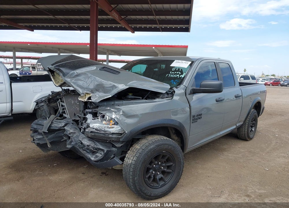 2022 RAM 1500 CLASSIC WARLOCK QUAD CAB 4X4 6'4 BOX VIN: 1C6RR7GG5NS225641