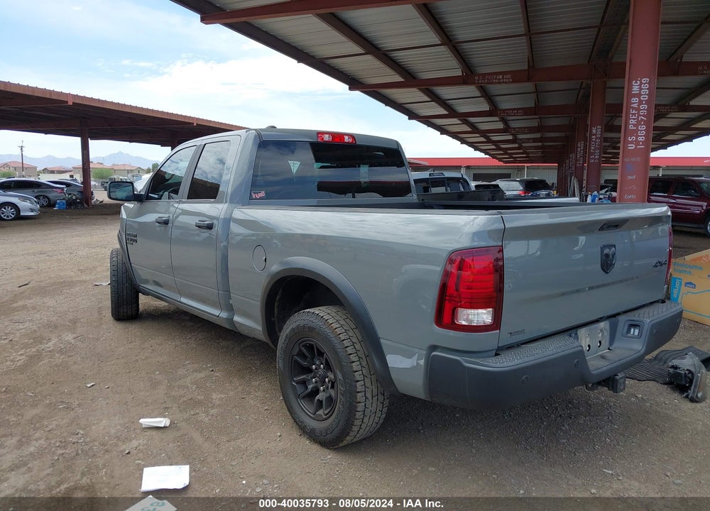 2022 RAM 1500 CLASSIC WARLOCK QUAD CAB 4X4 6'4 BOX VIN: 1C6RR7GG5NS225641