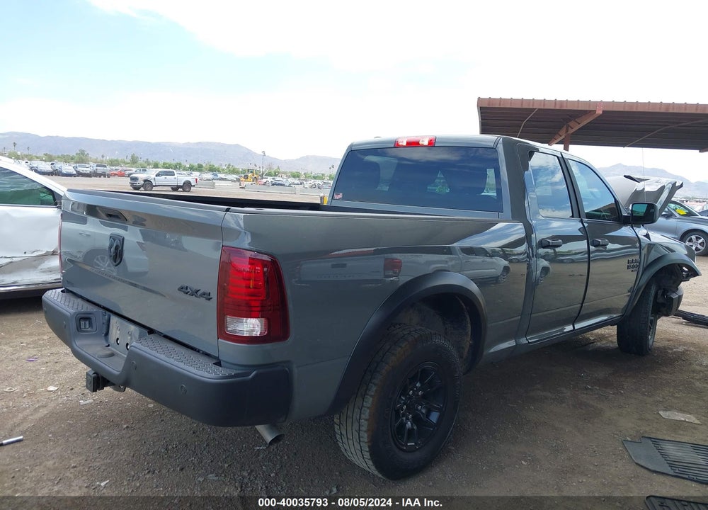 2022 RAM 1500 CLASSIC WARLOCK QUAD CAB 4X4 6'4 BOX VIN: 1C6RR7GG5NS225641