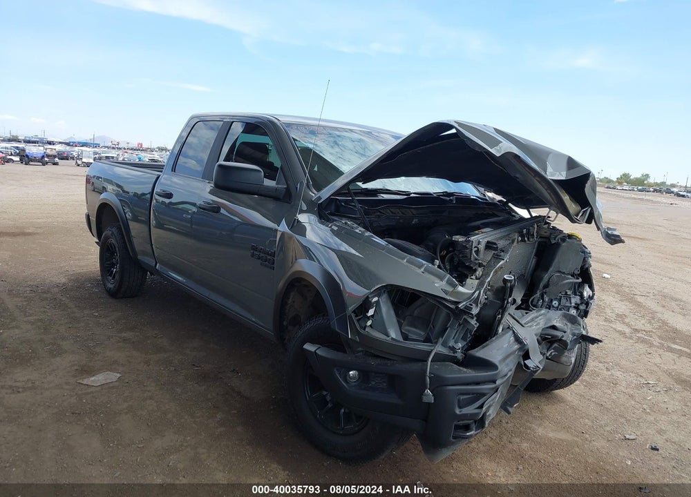 2022 RAM 1500 CLASSIC WARLOCK QUAD CAB 4X4 6'4 BOX VIN: 1C6RR7GG5NS225641