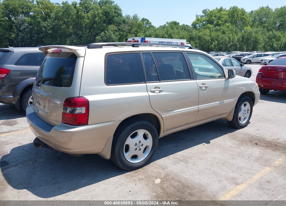 2006 TOYOTA HIGHLANDER LIMITED V6 VIN: JTEEP21A860182619