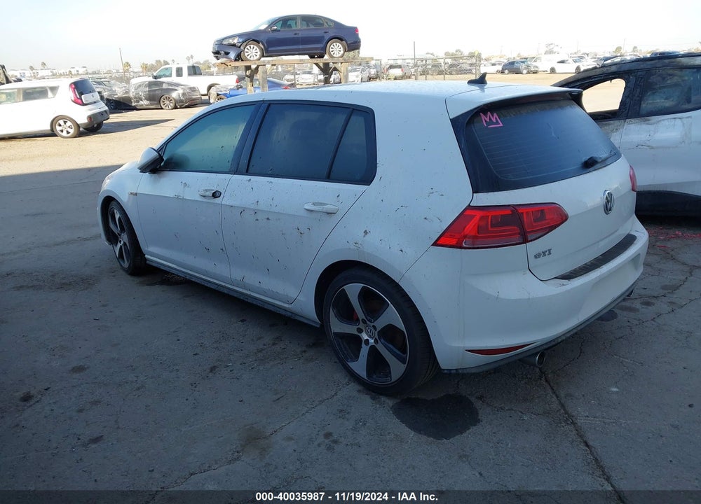 2015 VOLKSWAGEN GOLF GTI 2.0T AUTOBAHN 4-DOOR VIN: 3VW4T7AU7FM017769