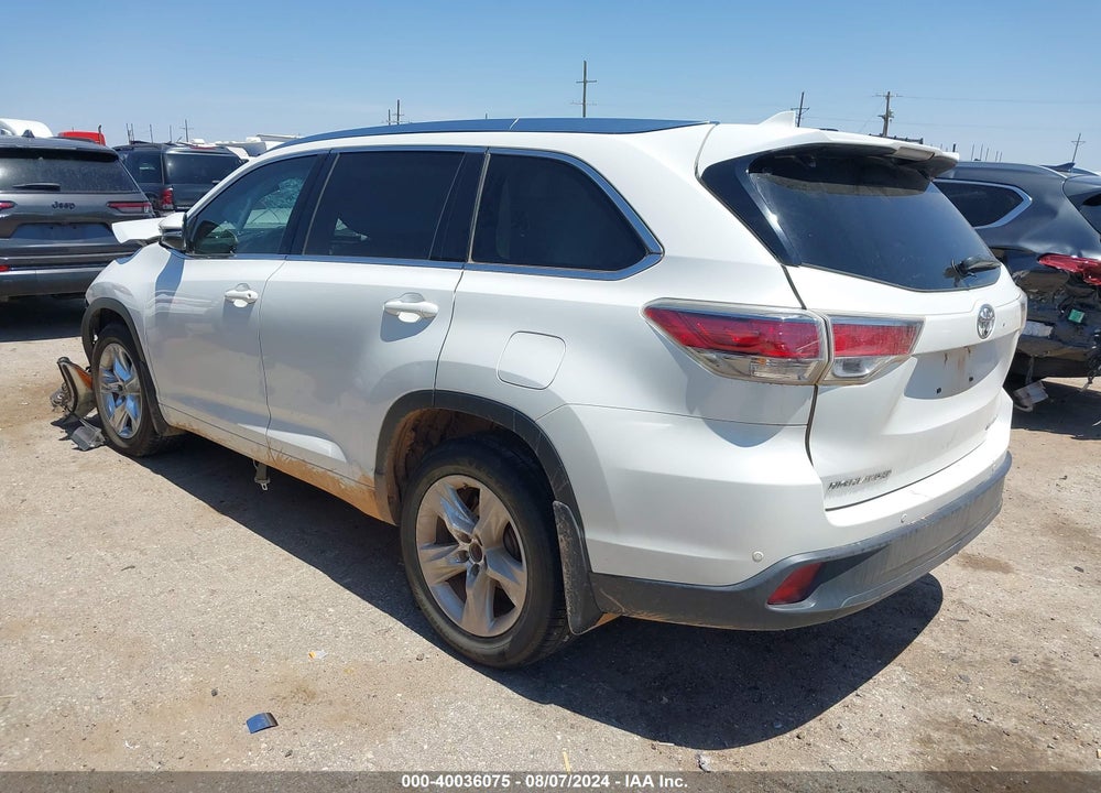 2015 TOYOTA HIGHLANDER LIMITED V6 VIN: 5TDDKRFH3FS155614