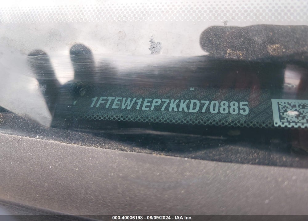 2019 FORD F-150 XL VIN: 1FTEW1EP7KKD70885