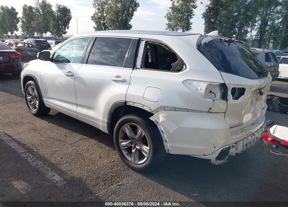 2017 TOYOTA HIGHLANDER LIMITED VIN: 5TDYZRFH5HS209026