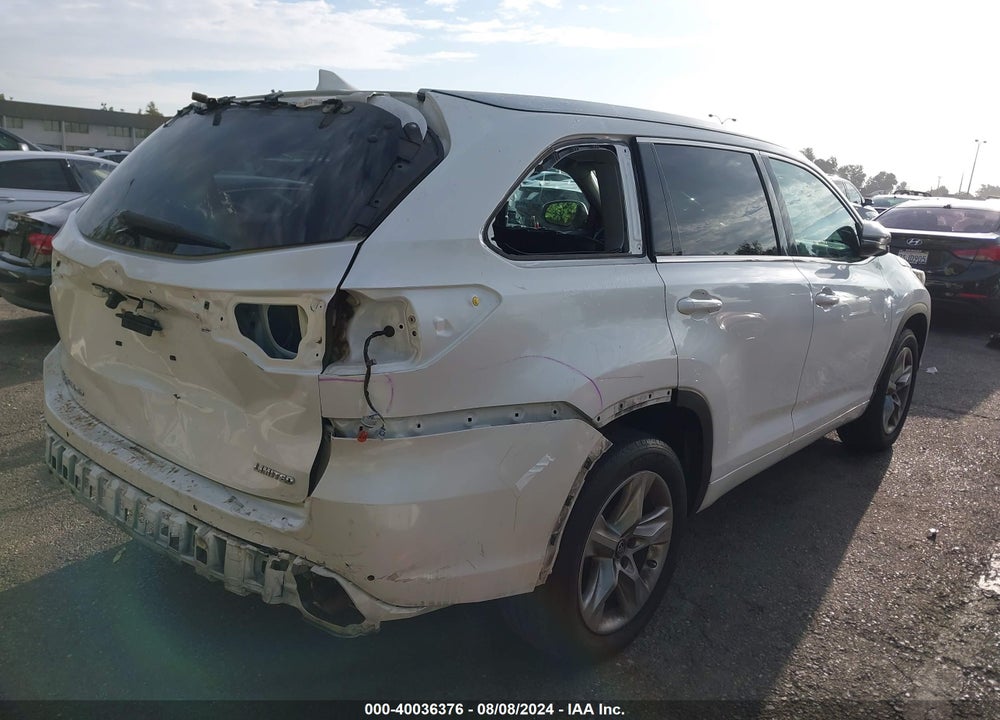 2017 TOYOTA HIGHLANDER LIMITED VIN: 5TDYZRFH5HS209026