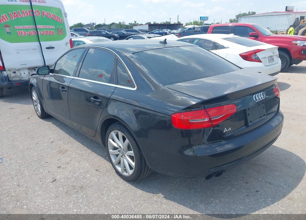 2013 AUDI A4 2.0T PREMIUM VIN: WAUEFAFL8DA195404