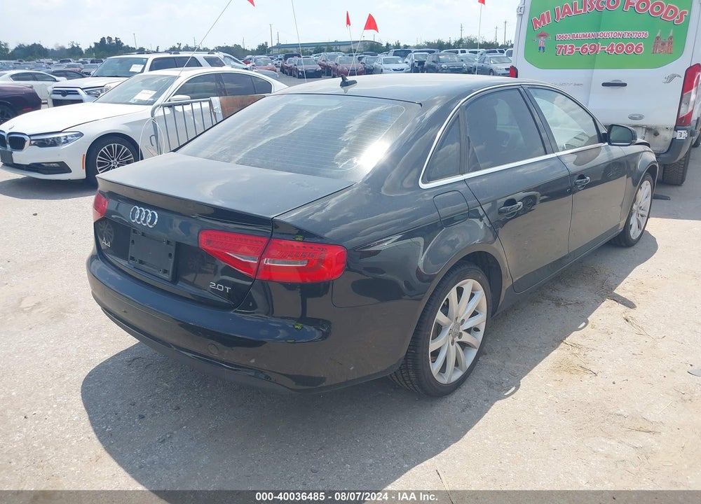 2013 AUDI A4 2.0T PREMIUM VIN: WAUEFAFL8DA195404