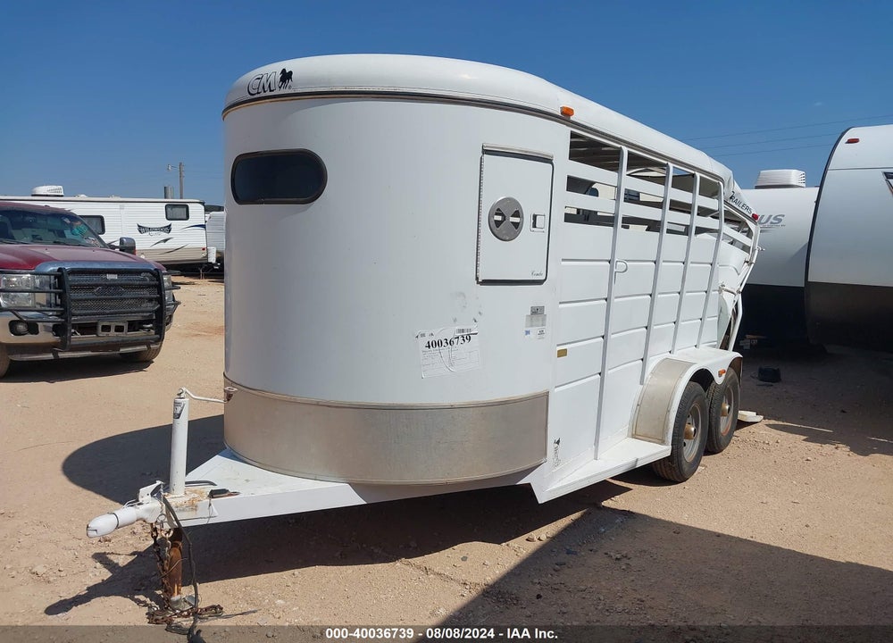 2002 CONTRACT MANUFACTURING HORSE TRAILER VIN: 49TSB162721055189