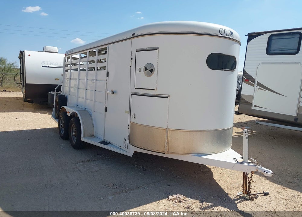 2002 CONTRACT MANUFACTURING HORSE TRAILER VIN: 49TSB162721055189