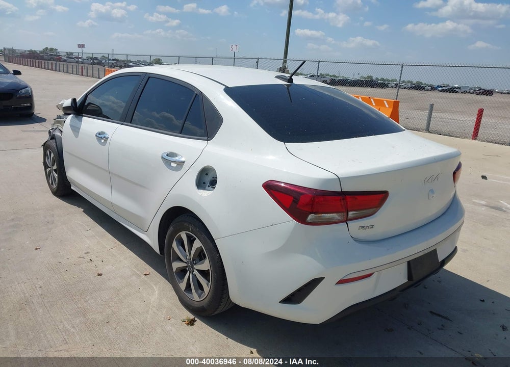 2022 KIA RIO S VIN: 3KPA24AD9NE495580