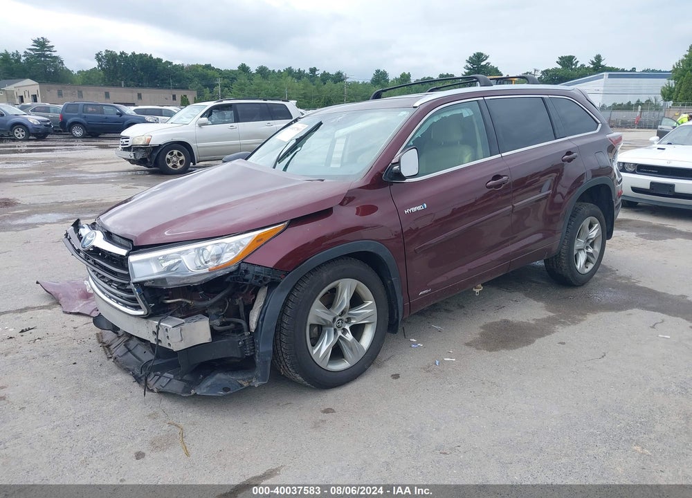 2016 TOYOTA HIGHLANDER HYBRID LIMITED PLATINUM V6 VIN: 5TDDCRFH5GS015434