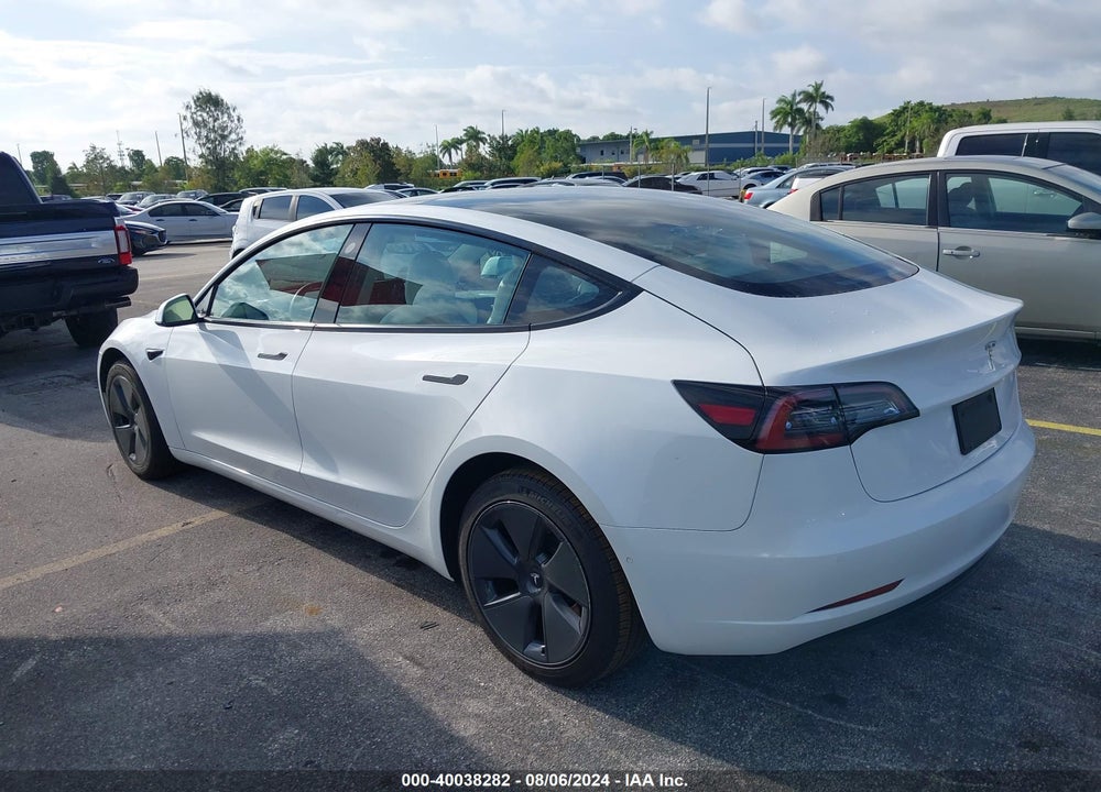 2021 TESLA MODEL 3 STANDARD RANGE PLUS REAR-WHEEL DRIVE VIN: 5YJ3E1EA7MF093273