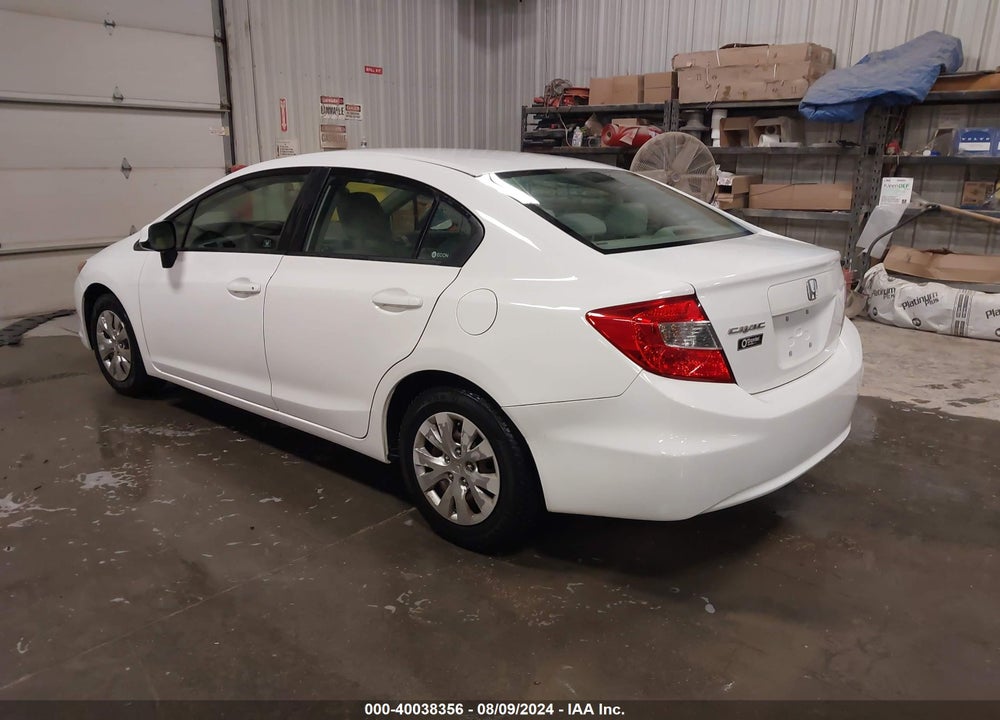2012 HONDA CIVIC LX VIN: 2HGFB2F59CH328750