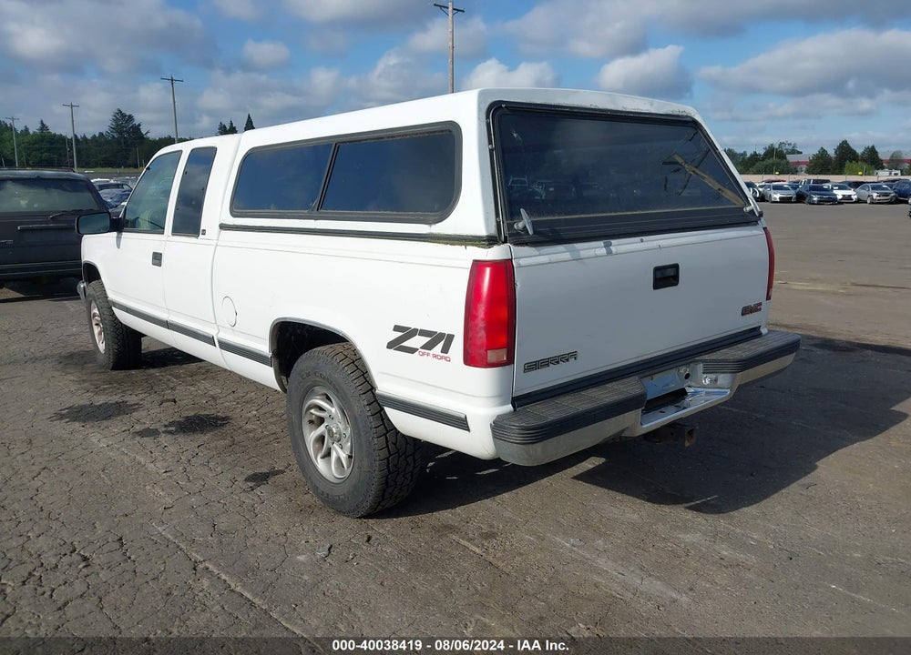1998 GMC SIERRA 1500 SL WIDESIDE VIN: 2GTEK19R8W1512562