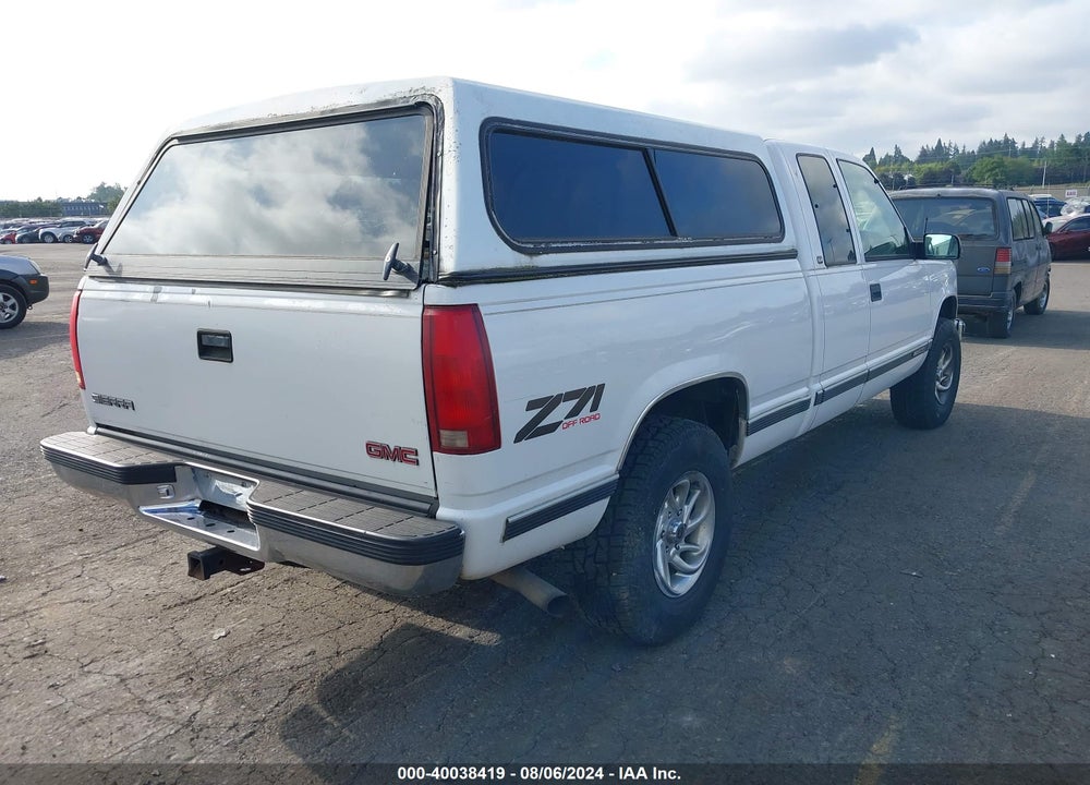 1998 GMC SIERRA 1500 SL WIDESIDE VIN: 2GTEK19R8W1512562