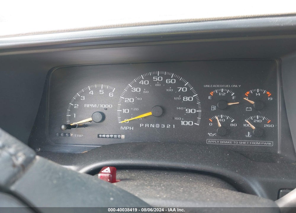 1998 GMC SIERRA 1500 SL WIDESIDE VIN: 2GTEK19R8W1512562