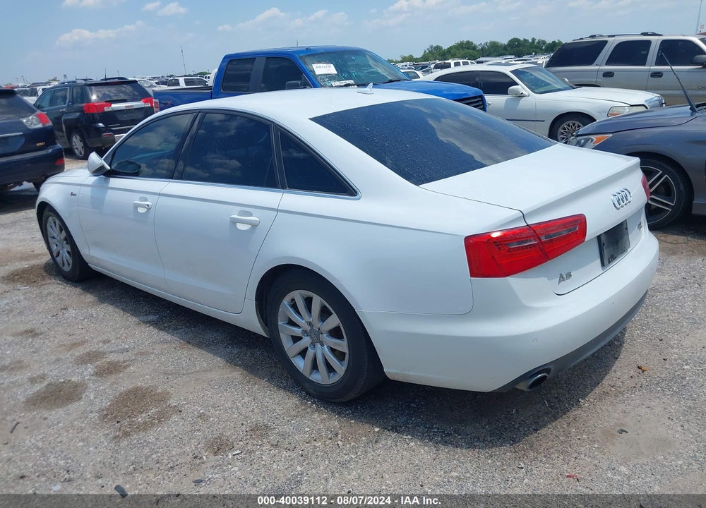 2012 AUDI A6 3.0 PREMIUM VIN: WAUGGAFCXCN167424