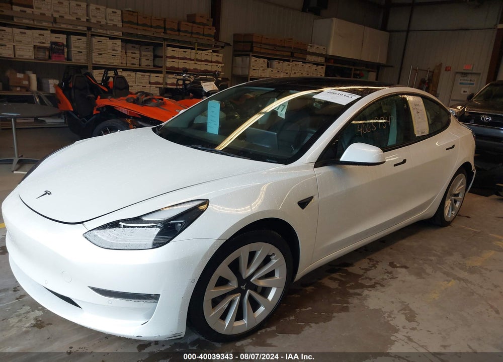 2022 TESLA MODEL 3 LONG RANGE DUAL MOTOR ALL-WHEEL DRIVE VIN: 5YJ3E1EB9NF118135