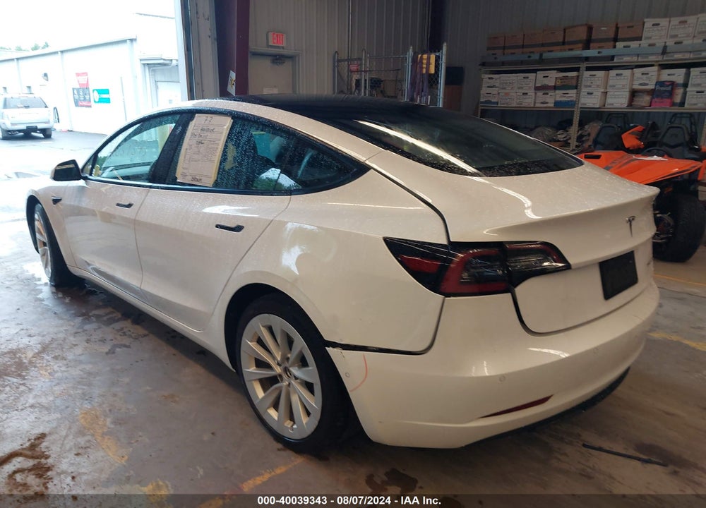 2022 TESLA MODEL 3 LONG RANGE DUAL MOTOR ALL-WHEEL DRIVE VIN: 5YJ3E1EB9NF118135