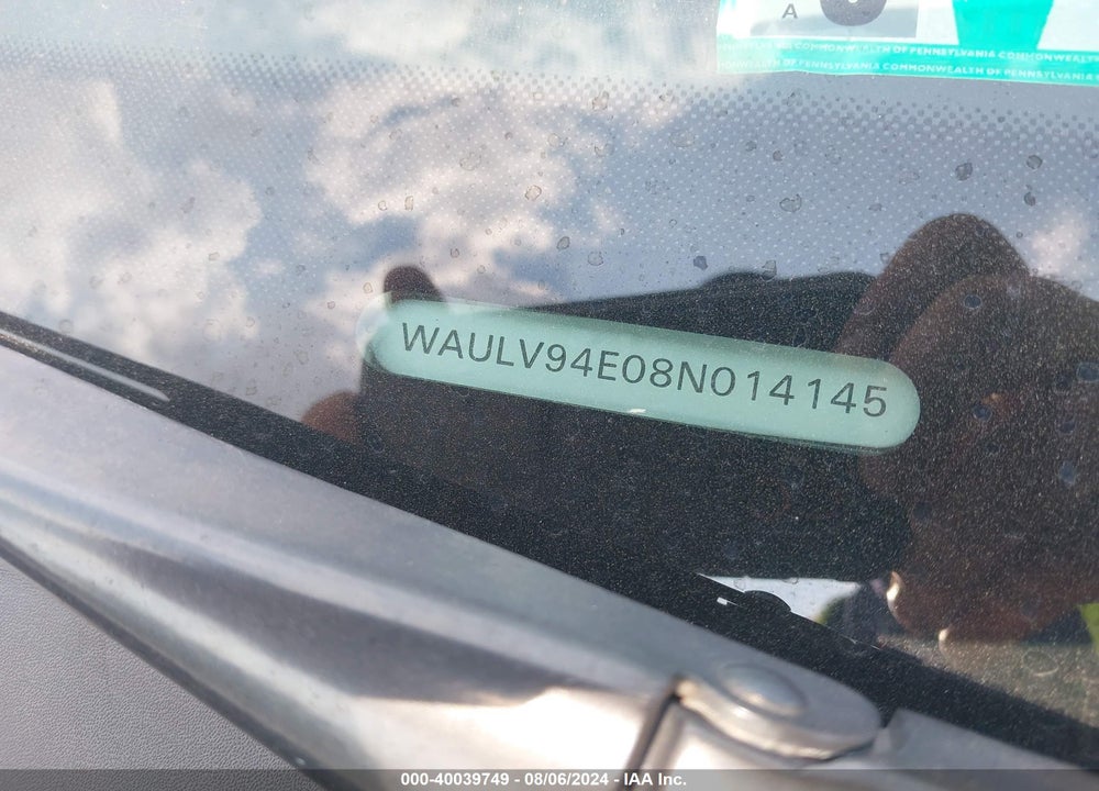 2008 AUDI A8 4.2 VIN: WAULV94E08N014145