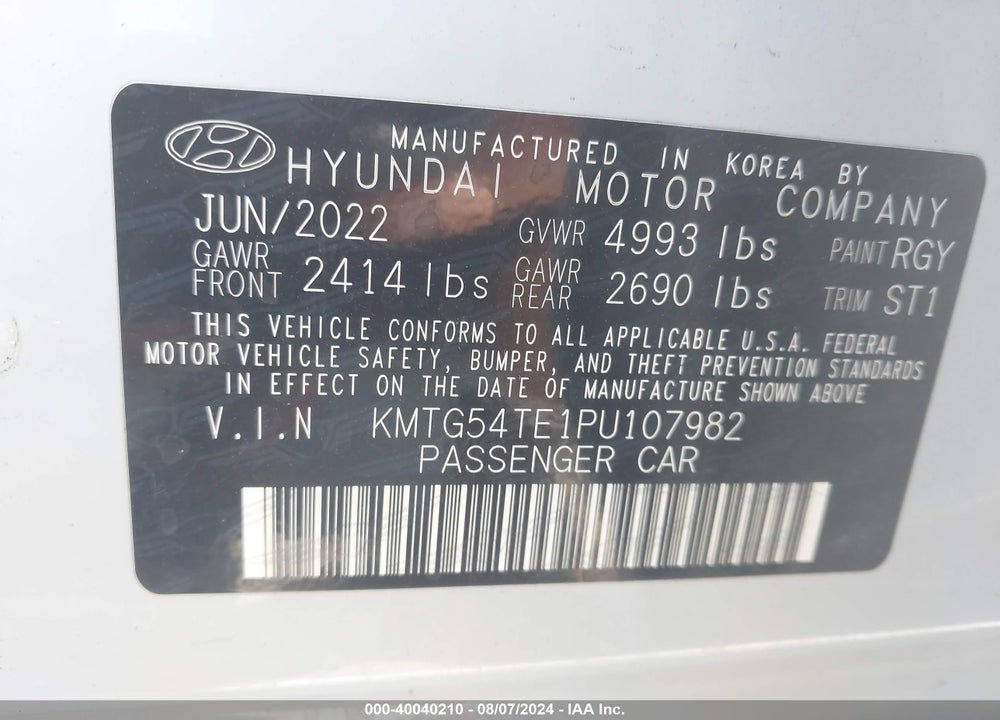 2023 GENESIS G70 3.3T AWD VIN: KMTG54TE1PU107982