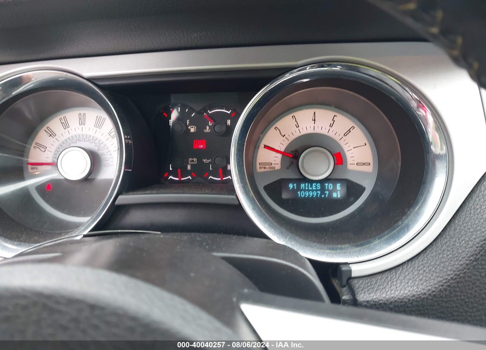 2012 FORD MUSTANG V6 PREMIUM VIN: 1ZVBP8AM9C5275584