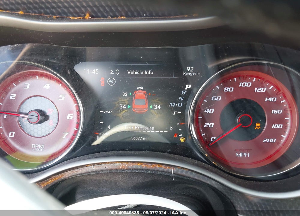 2019 DODGE CHARGER SRT HELLCAT RWD VIN: 2C3CDXL93KH571716