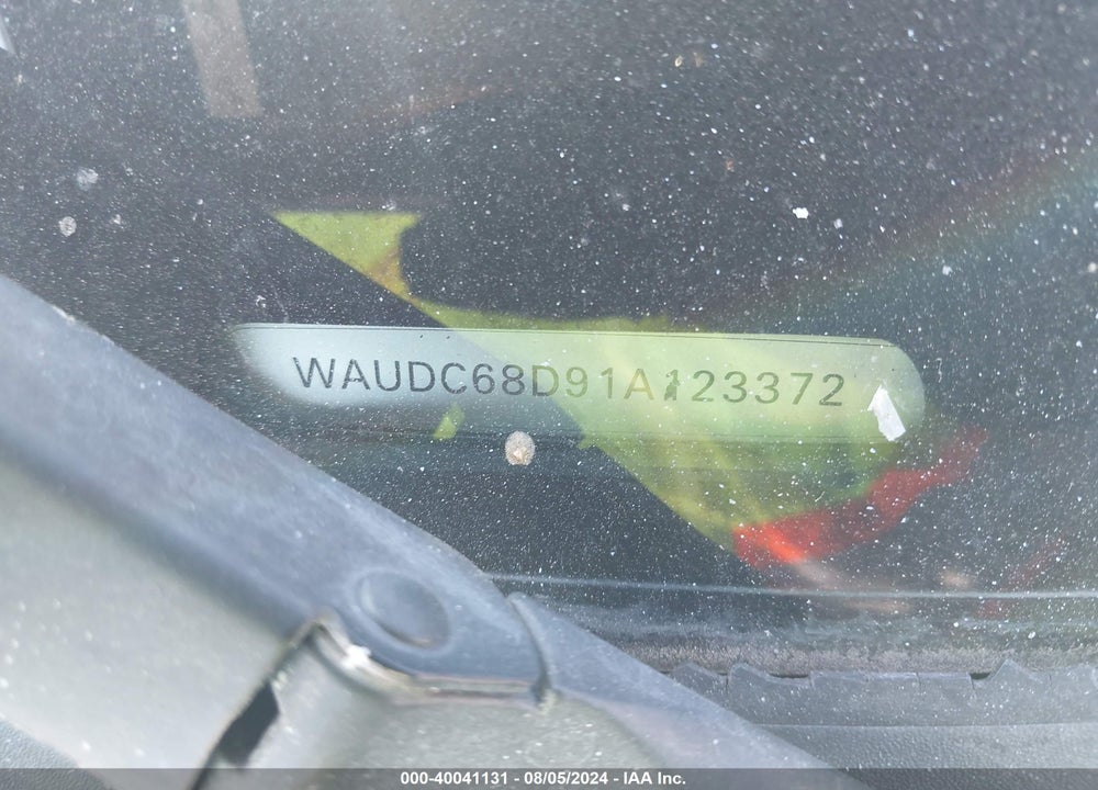 2001 AUDI A4 1.8 T VIN: WAUDC68D91A123372