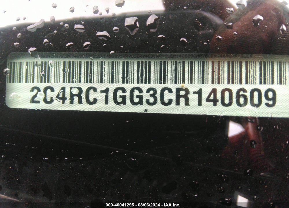 2012 CHRYSLER TOWN & COUNTRY LIMITED VIN: 2C4RC1GG3CR140609
