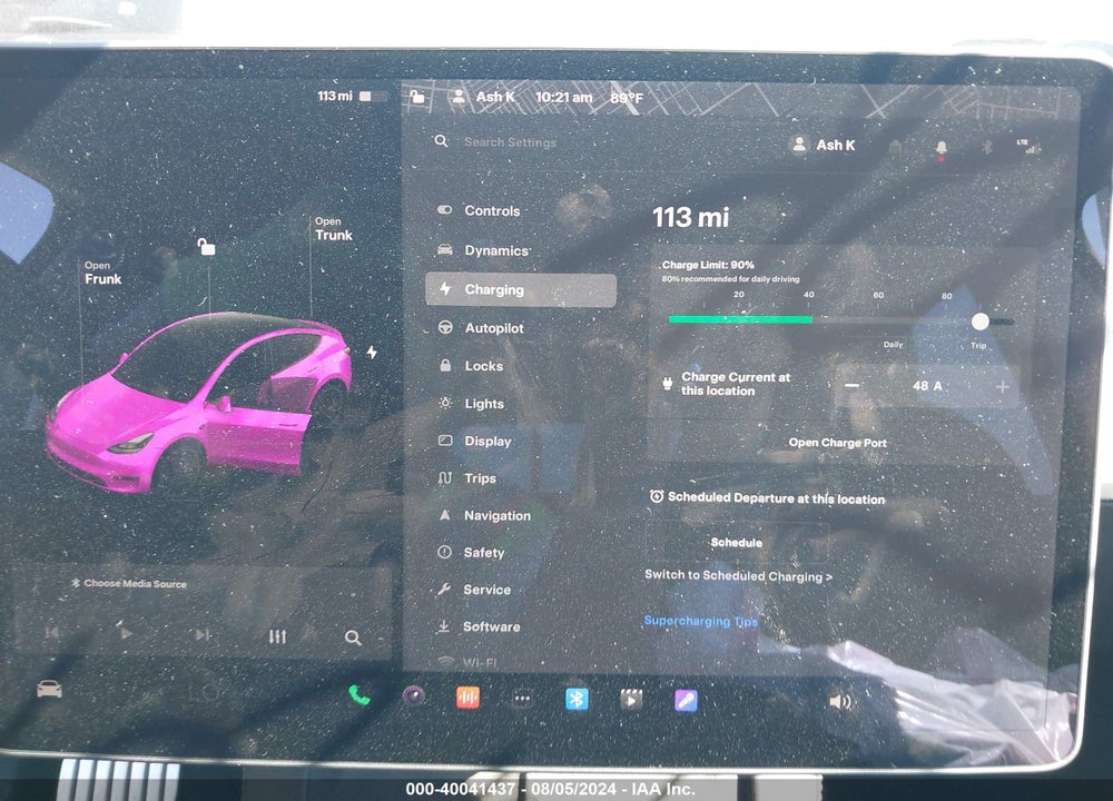 2021 TESLA MODEL Y LONG RANGE DUAL MOTOR ALL-WHEEL DRIVE VIN: 5YJYGDEEXMF192397