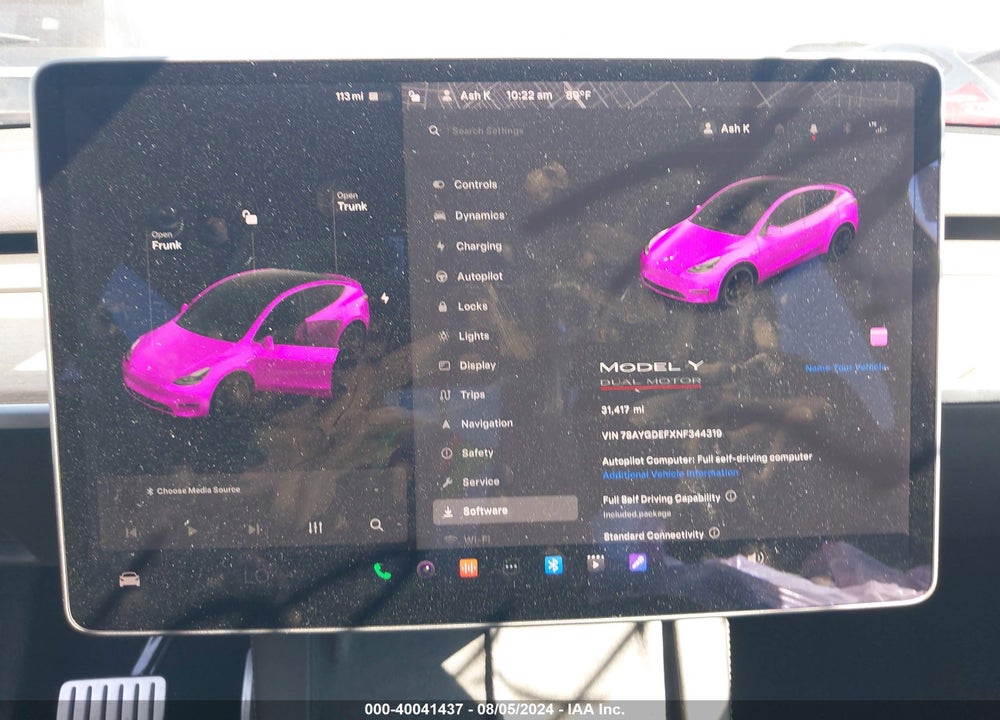 2021 TESLA MODEL Y LONG RANGE DUAL MOTOR ALL-WHEEL DRIVE VIN: 5YJYGDEEXMF192397