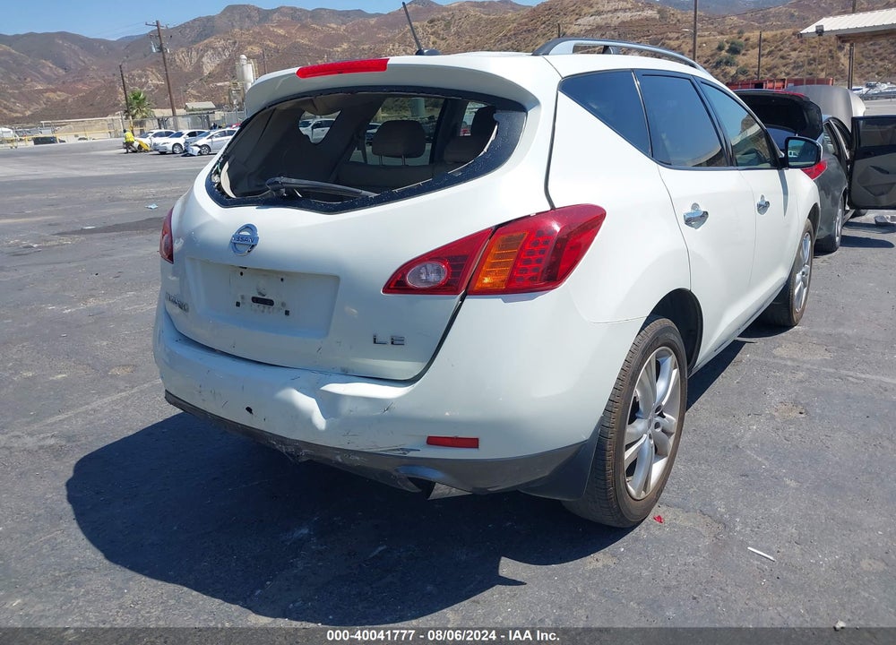 2010 NISSAN MURANO LE VIN: JN8AZ1MU6AW000374