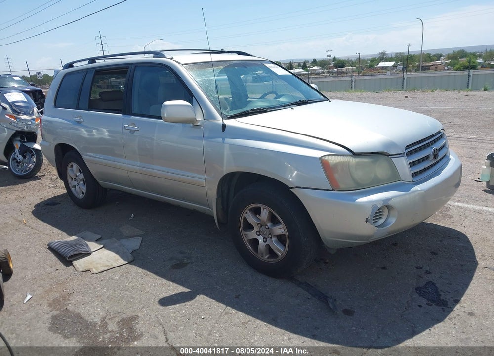 2003 TOYOTA HIGHLANDER V6 VIN: JTEGF21A630105478