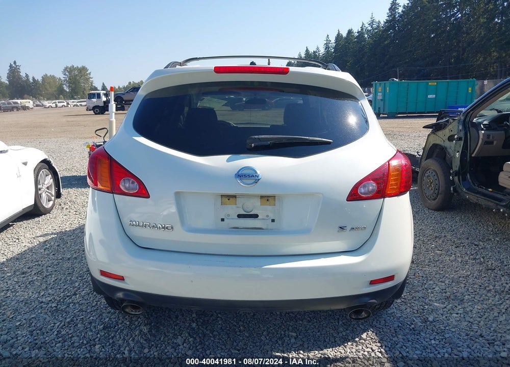 2009 NISSAN MURANO VIN: JN8AZ18W79W126749