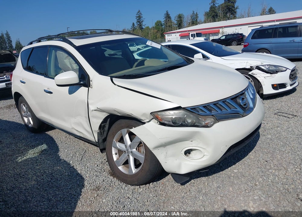 2009 NISSAN MURANO VIN: JN8AZ18W79W126749