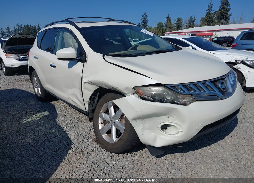 2009 NISSAN MURANO VIN: JN8AZ18W79W126749