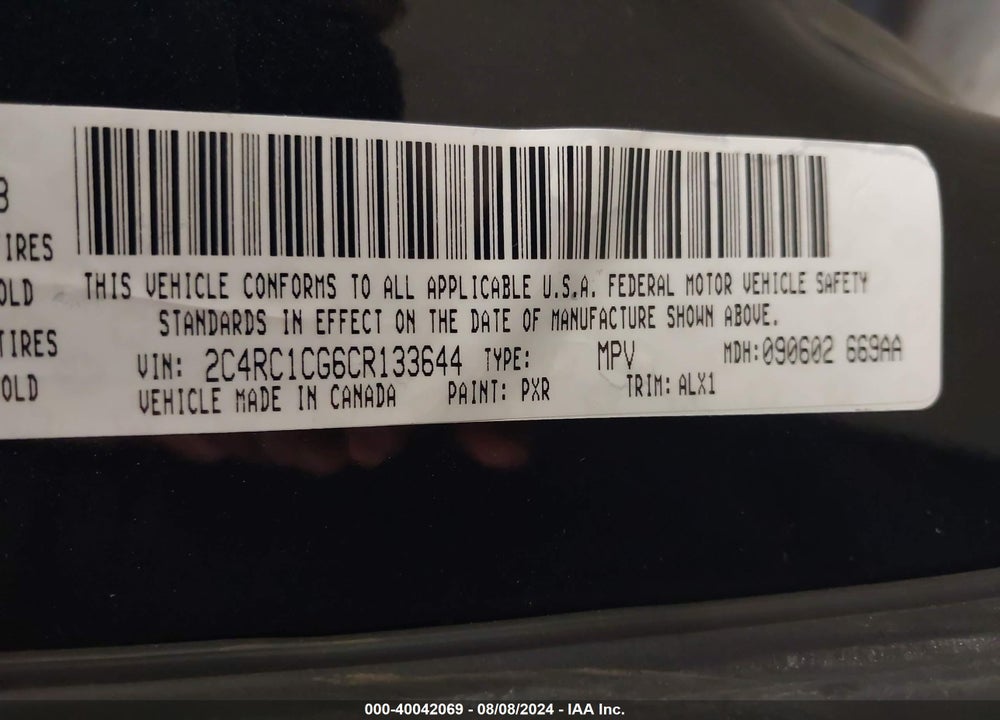 2012 CHRYSLER TOWN & COUNTRY TOURING-L VIN: 2C4RC1CG6CR133644