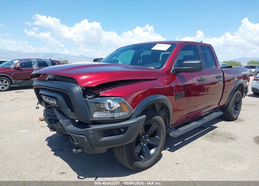 2021 RAM 1500 CLASSIC WARLOCK QUAD CAB 4X4 6'4 BOX VIN: 1C6RR7GG5MS566908