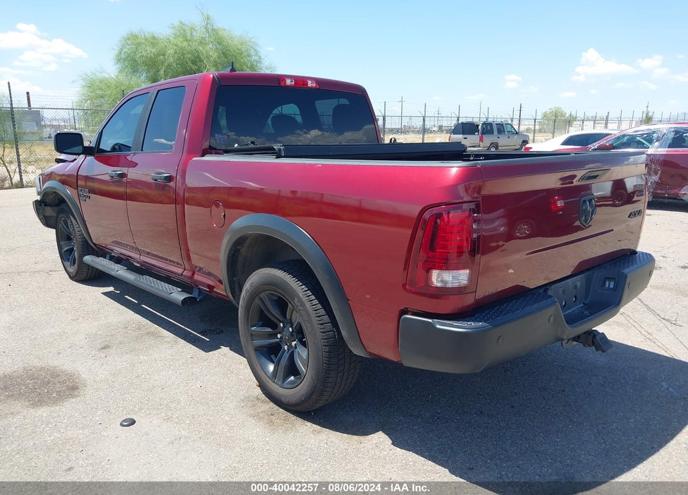 2021 RAM 1500 CLASSIC WARLOCK QUAD CAB 4X4 6'4 BOX VIN: 1C6RR7GG5MS566908
