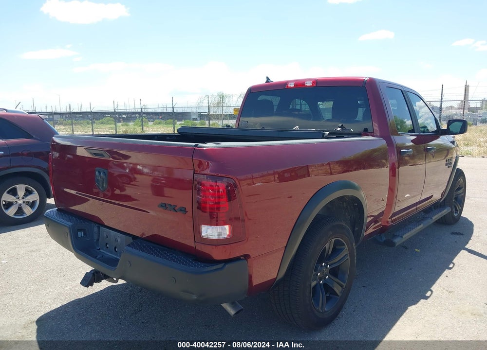 2021 RAM 1500 CLASSIC WARLOCK QUAD CAB 4X4 6'4 BOX VIN: 1C6RR7GG5MS566908