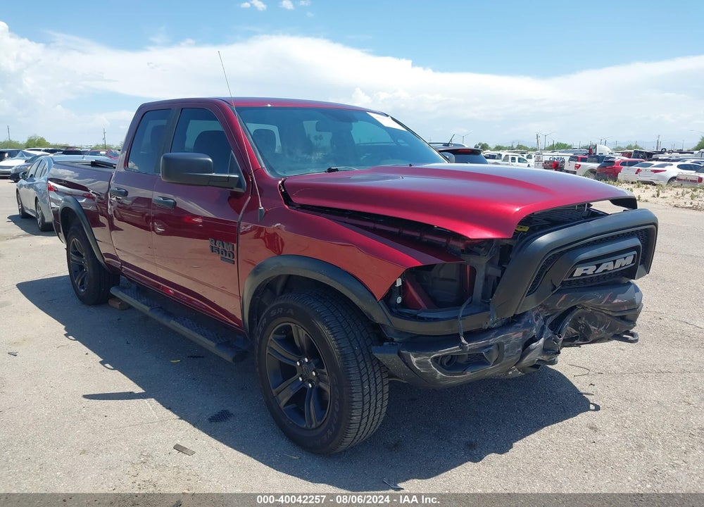 2021 RAM 1500 CLASSIC WARLOCK QUAD CAB 4X4 6'4 BOX VIN: 1C6RR7GG5MS566908
