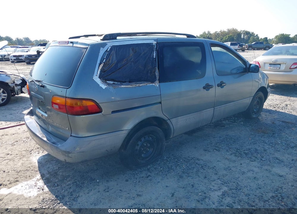 2000 TOYOTA SIENNA LE VIN: 4T3ZF13CXYU291177