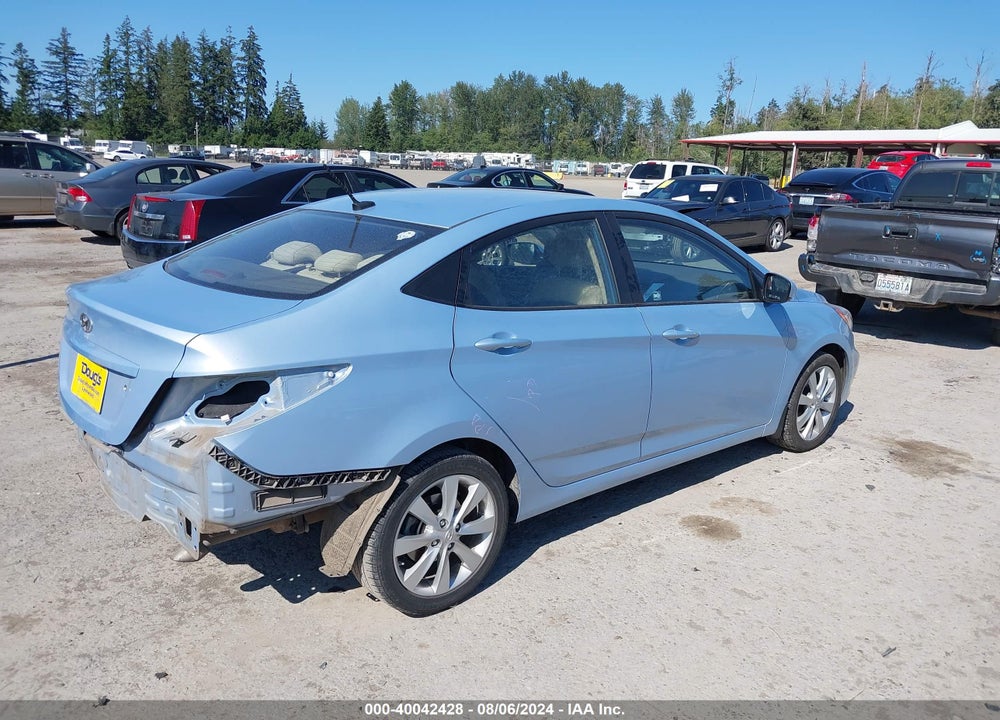 2013 HYUNDAI ACCENT GLS VIN: KMHCU4AE1DU442962