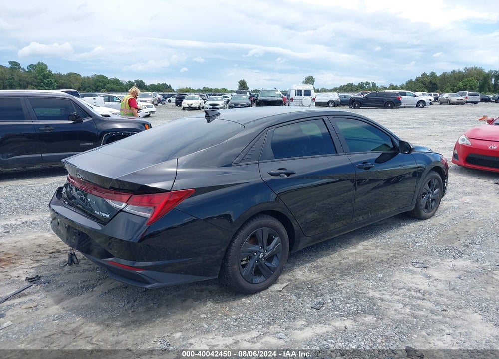 2022 HYUNDAI ELANTRA HYBRID BLUE VIN: KMHLM4AJ5NU018280